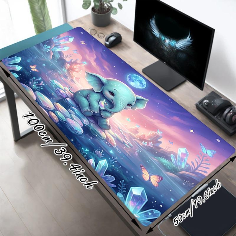 Elephant Dream Xl Gaming Mouse Pad Nonslip Rubber Base Stitched Edge Waterproof Desk Mat For Pc Laptop Gamer Office Computer Accessories C927244