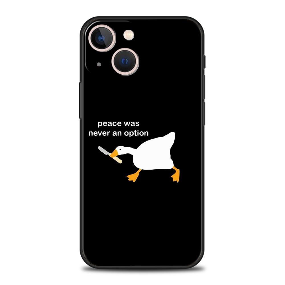 Роскошный чехол для телефона iPhone 15 14 11 Pro Max 13 12 XS X XR SE3 7 8 Plus, противоударный чехол с изображением милого гуся или утки