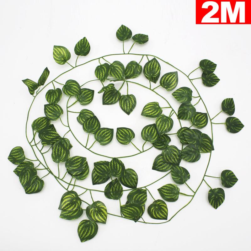 200 см искусственные растения ротанговая лиана зеленый лист плющ лоза DIY подвесная гирлянда ротанговая листва искусственные листья для домашнего свадебного декора