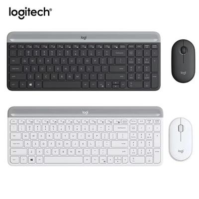 Logitech Беспроводной набор клавиатуры и мыши MK470 Офисный набор клавиатуры и мыши Тонкопленочная клавиатура с беспроводным 2.4G приемником