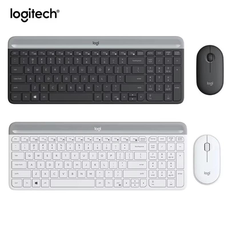Logitech Беспроводной набор клавиатуры и мыши MK470 Офисный набор клавиатуры и мыши Тонкопленочная клавиатура с беспроводным 2.4G приемником