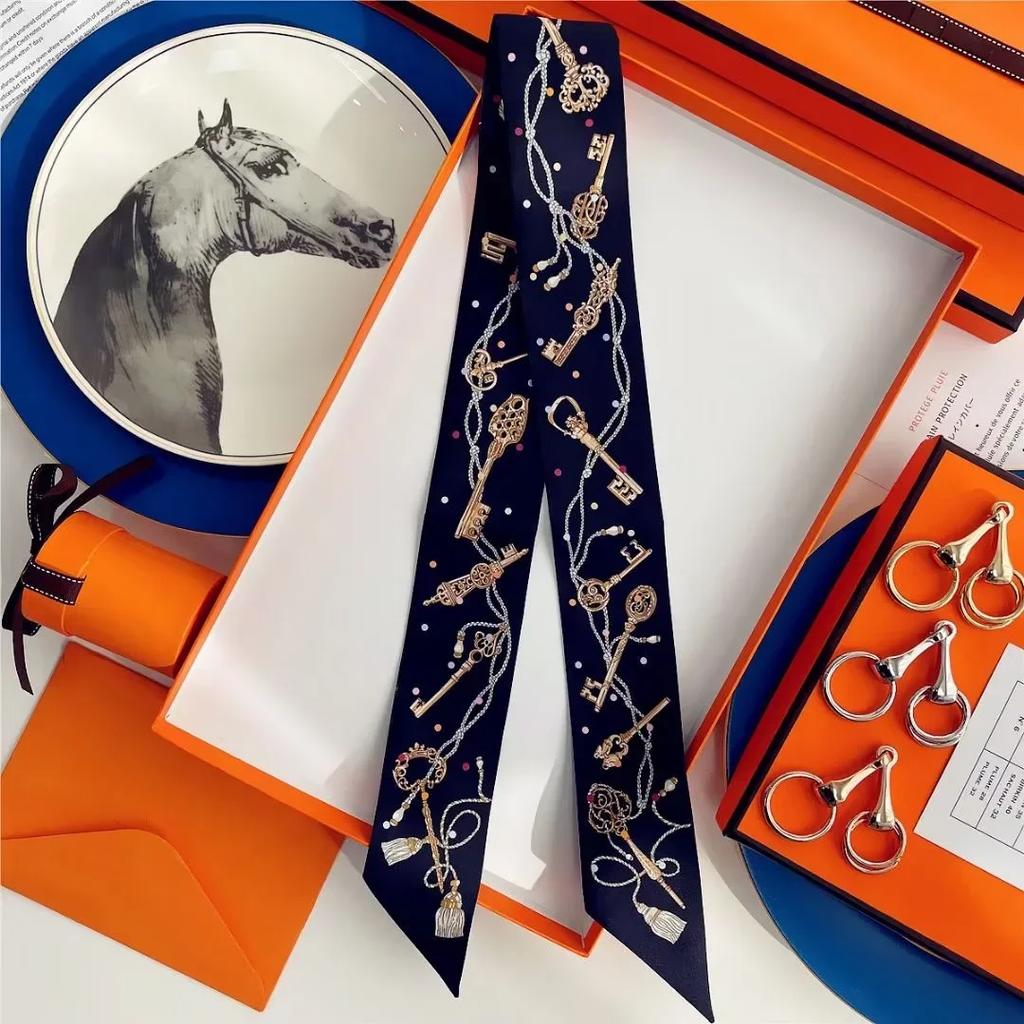 100% Mulberry Silk Ribbon Long Hair Bows Scarf Headscarf Fashion Hair Ties Ribbons Multifunctional Headband Bandana Hair