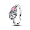 Luxury Original 925 Silver Heart Bow Pearl Flower Four Leaf Clover Ring fit Women's Fine Jewelry Valentine's Day Gifts