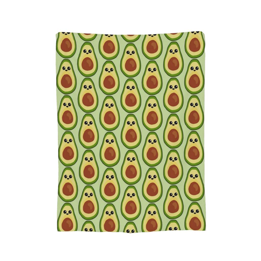 Avocado Fruit Pattern Blanket Fleece Spring/Autumn Multifunction Super Soft Throw Blankets for Home Office Bedspread