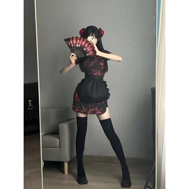 Sexy Underwear Chinese Lady Cheongsam Passion Free Couple Flirting Open File Temptation Pure Desire Uniform Cosplay