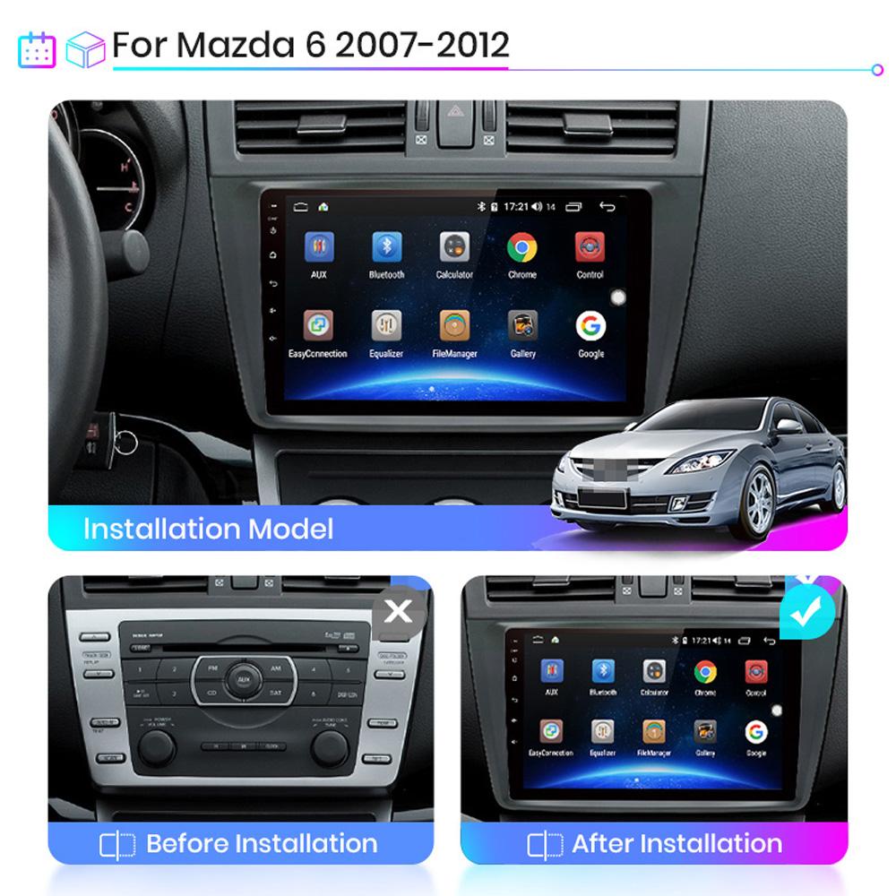 icreative Android Carplay для Mazda 6 2007-2015 Автомобильный радиоприемник Видеоплеер Навигация GPS 2din Мультимедиа Автоматическое радио