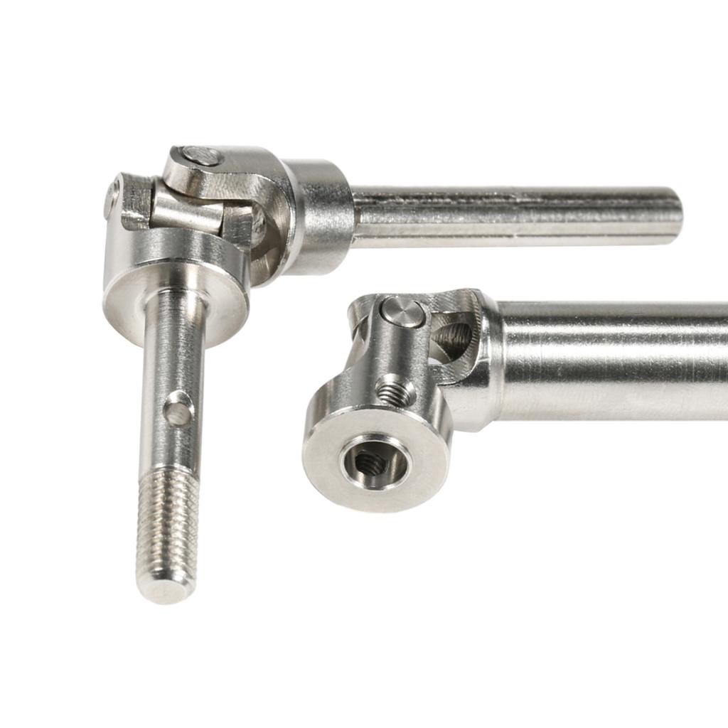 4Pcs Stainless Steel Front Rear Slash Drive Shaft Universal Joint Driveshaft for 1/10 RC Truck SLASH Stampede Hoss HQ727 Upgrade