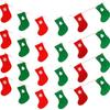 Праздничное шоу Рождественская фетровая гирлянда Санта-Клауса Носки 4 шт.