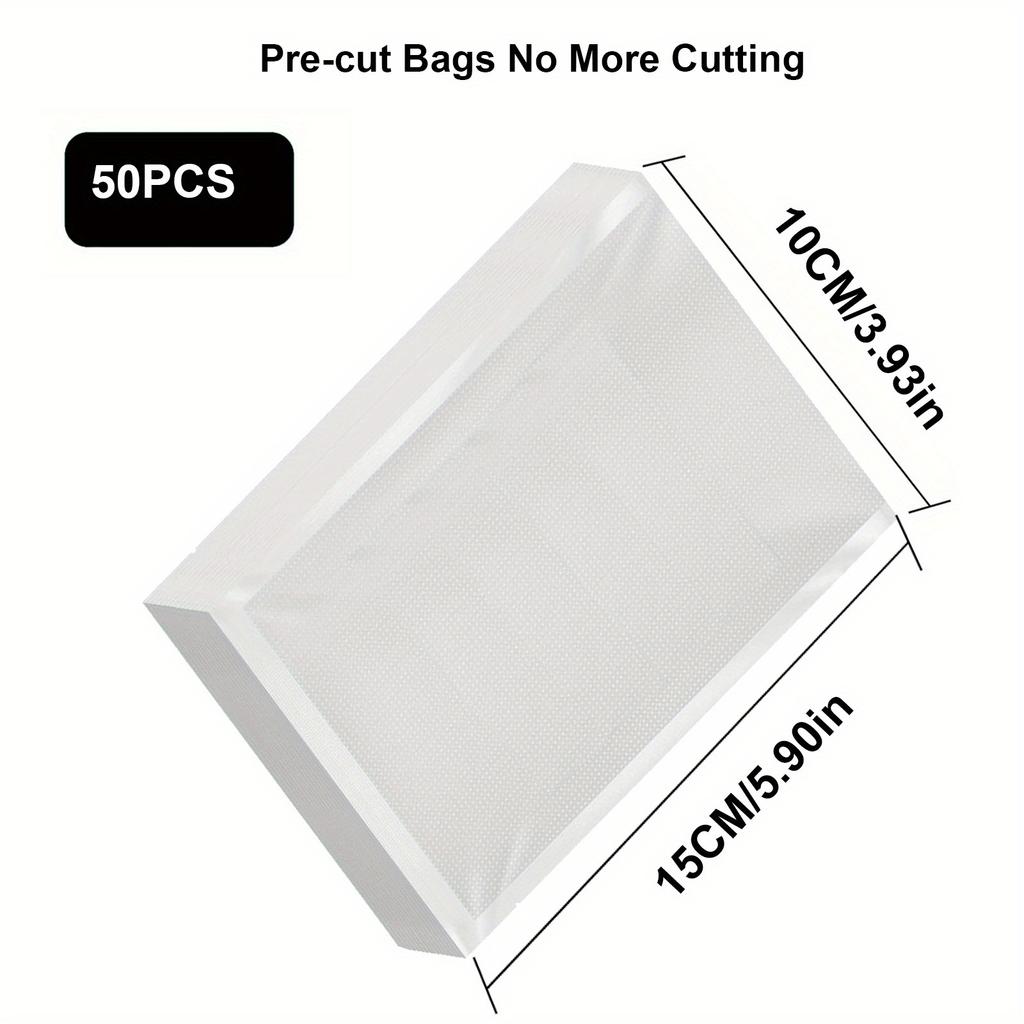 50PCS/Lot BPA-Free Vacuum Food Bags, Vacuum Sealed Storage Bags For Food Storage and Preservation,Reusable Vacuum Sealer Bag