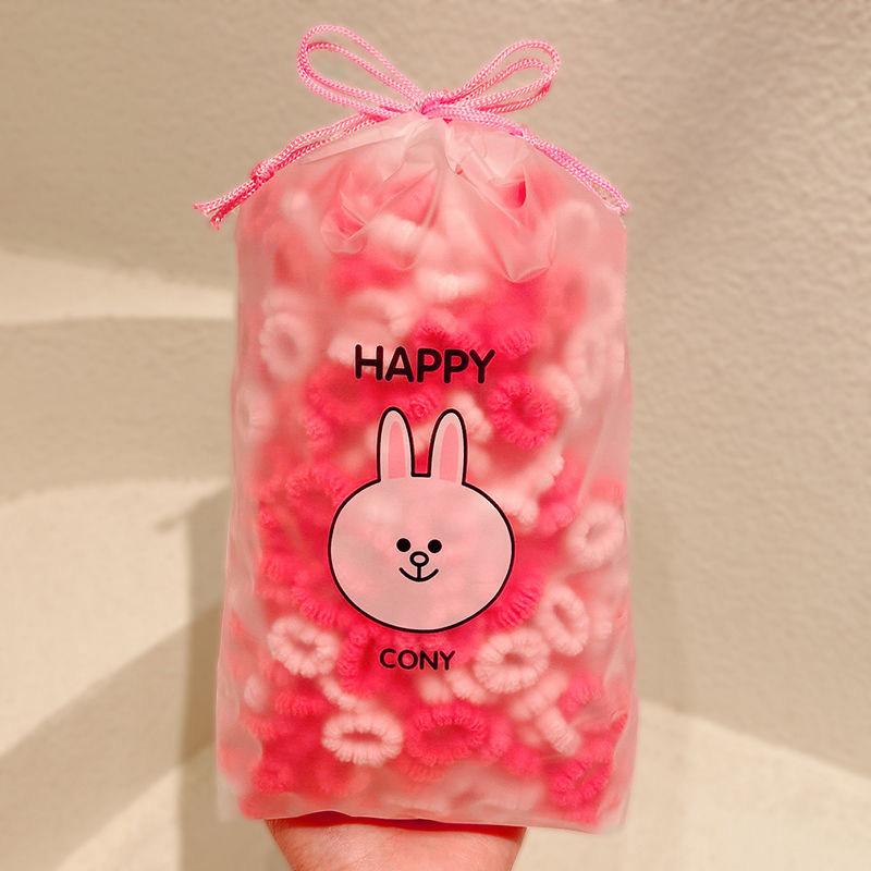 100Pcs Girls Colorful Hair Bands Set Nylon High Elastic Rubber Band Children'S Hair Circles Kids Hair Tie Hair Accessories