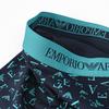 Emporio Armani XL Boxer Solid Color with Logo Set of EM000260 AF10800 Made In Men's Briefs, Print, 3, Blue, MB148, Italy.