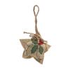Рождественские льняные подвески, украшения для елки, торговые центры, маленькая печатная композиция в виде пятиконечной звезды, реквизит для вечеринок