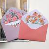 Wedding Greeting Invitation Card Floral Pattern Paper Love Note Letter Envelopes Set Printed Flower