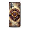 Retro Circular Totem Design Phone Case Cover for Redmi 14C 10C Note 15 14 13 12 10 11 K40 Pro Plus 5G Soft TPU Shockproof Fundas