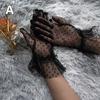 Short Tulle Autumn Lace Summer Accessories New Flexible Spots Stretchy Lotus Leaf Sheers Gloves MIT