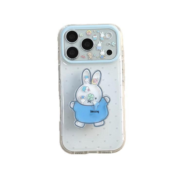 Очаровательный чехол-подставка в виде кролика для iPhone 17/16 Pro Max/15 Pro