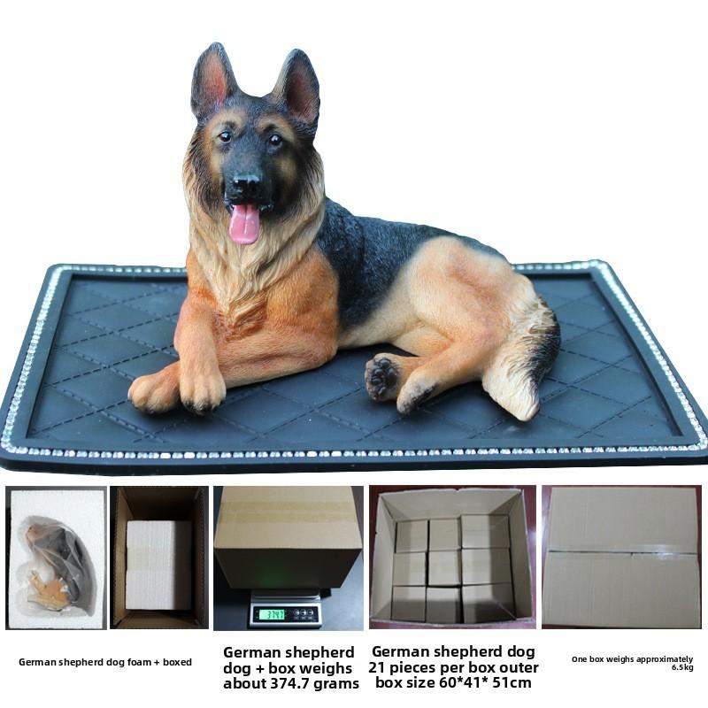 Немецкая овчарка, скульптура из смолы для акцентов в интерьере автомобиля и праздничный подарок