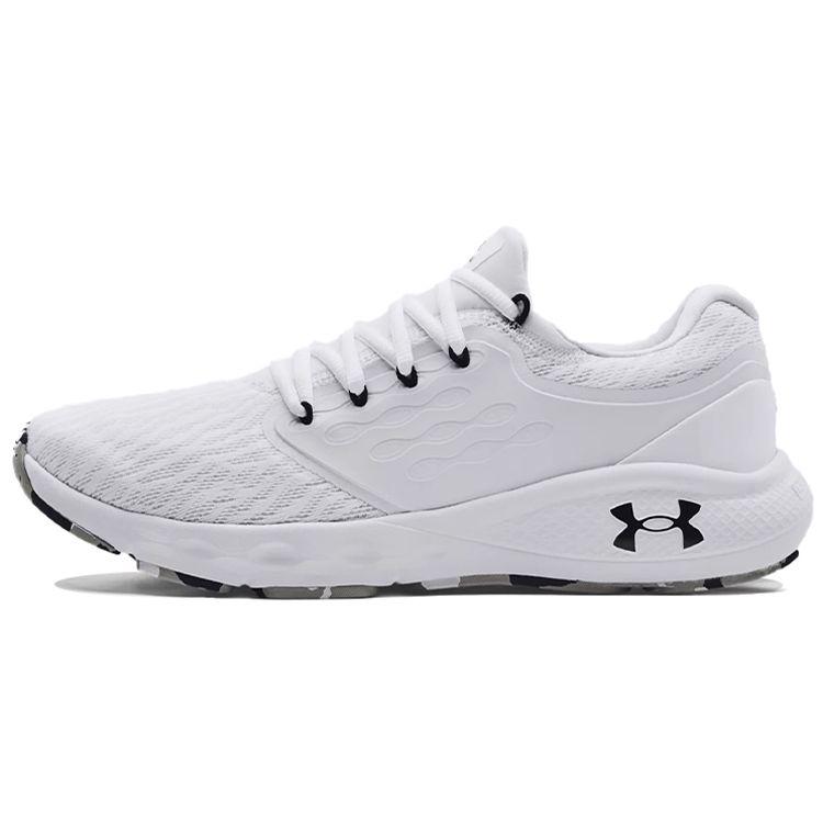 Under Armour Charged Vantage Marble Fabric Synthetic Leather Low Top Training Running Shoes Men Sneakers White 3024734-100
