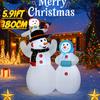 5.91FT Inflatable Toy Snowman Family Xmas Decorations for Yard with LED Lights Christmas Supplies Home Ornaments Holiday Gifts