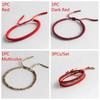 1PC/3PCs Handmade Jewelry Adjustable Tibetan Buddhist Knots Bracelet Weave Bangle Red Rope