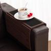Wooden Sofa Arm Tray Non-slip Heavy Duty Multifunction Rectangle Foldable Couch Armrest Coffee Mug Drink Snack Holder Storage Organizer Tray