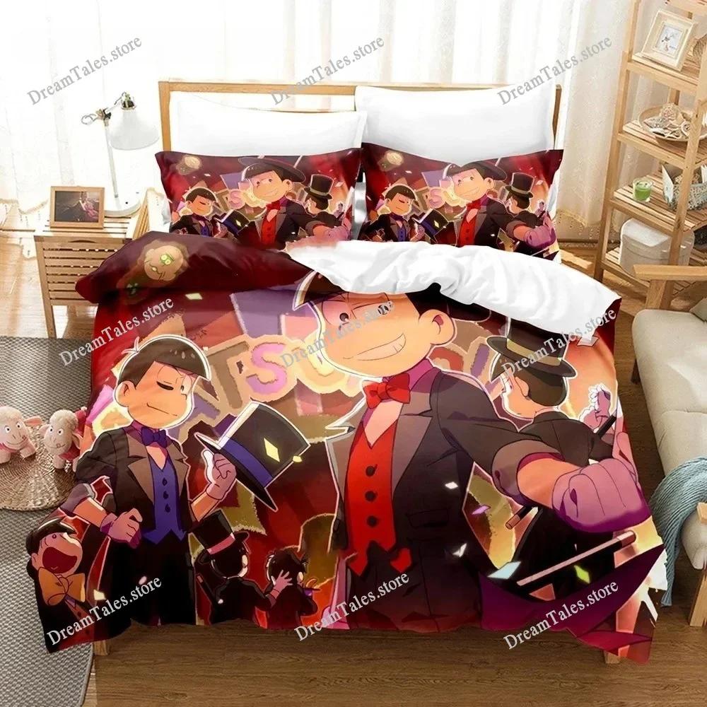 Osomatsu-san Комплект постельного белья Односпальный Полуторный Двуспальный Queen King Размер Комплект для кровати Взрослый Мальчик Спальня Пододеяльник Комплекты 3D Печать Аниме Роскошный Подарок7