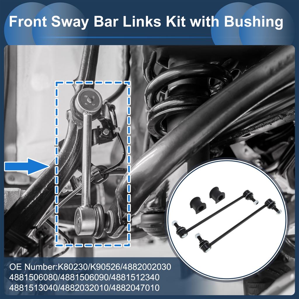 UXCELL Front Stabilizer Bar Links with 2 Pcs Bushing for Toyota Corolla No.K90526 1 Set