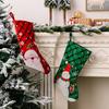 Christmas Stocking 18" Large Fireplace Hanging Socks with Santa Snowman Pattern Xmas Candy Bags for Holiday Wall Tree Decor