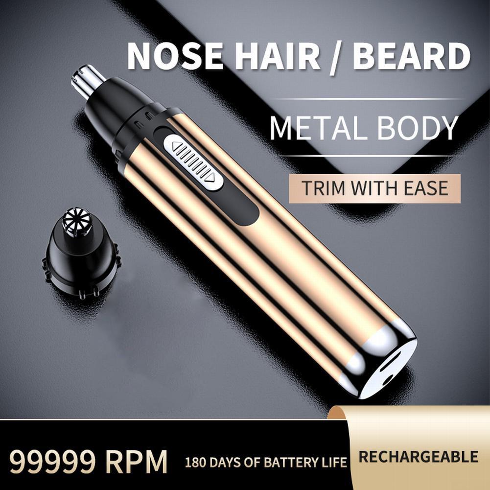 Removal Nose Hair Trimmer Electric Rechargeable Sliding ON/OFF Switch