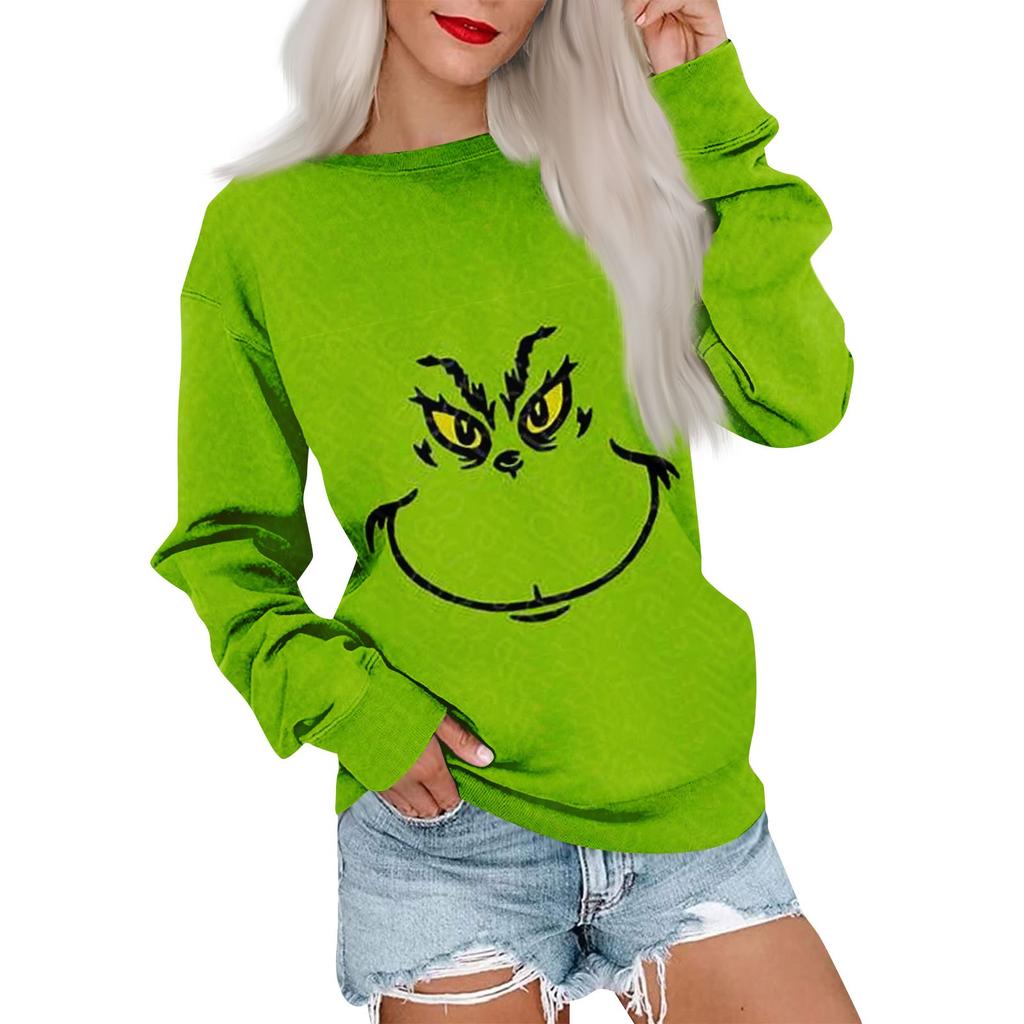 Женская повседневная толстовка с круглым вырезом, свободные мягкие пуловеры с длинными рукавами и принтом, топы