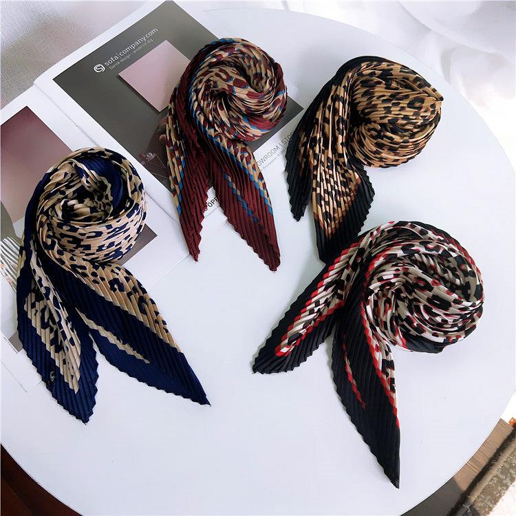 Decorative Simple Texture Silk Scarf Women'S New Style Spring And Autumn Summer Fashion Versatile Headscarf Work Scarf