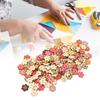 Flower Buttons Retro Rich   Vivid Colors   Wood Wide Application Craft Buttons for Clothing Bag