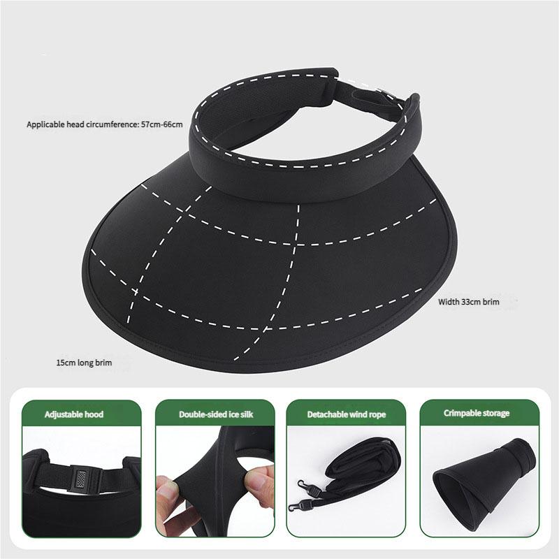 Кепка-козырек с двойным слоем, защита от УФ-лучей, шляпа от солнца с широкими полями, регулируемый головной убор, дышащая, для велоспорта, пеших прогулок, активного отдыха, летняя шляпа от солнца