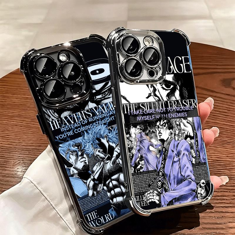 Крутой мягкий чехол для телефона JoJo Adventure Для iPhone 15 16 17 Air 14 Pro Max 16E Plus 13 12 Mini Покрытие Противоударный Fundas