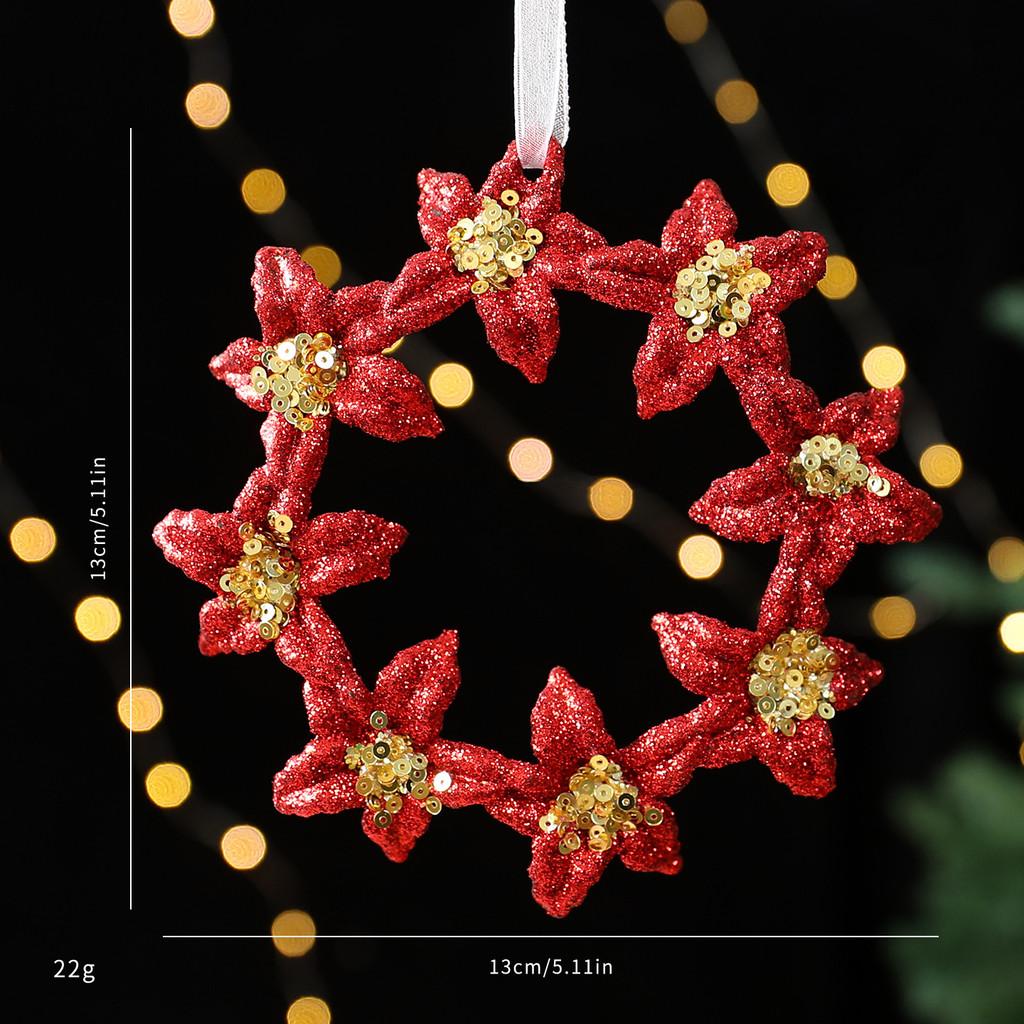 Creative Tree Christmas Snowflake Star Shaped Pendant Holiday Decoration Props