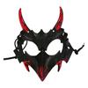 Half Face Mask Horror Halloween Costume Props Animal Skeleton Blood Mask with Elastic Straps for Halloween Cosplay Carnivals Masquerades