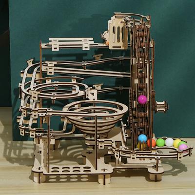 335 шт., набор для бега по мрамору, 3D деревянная головоломка, сделай сам, модель лабиринта, наборы строительных блоков, сборка, развивающие игрушки для детей, взрослых, подарок на ствол