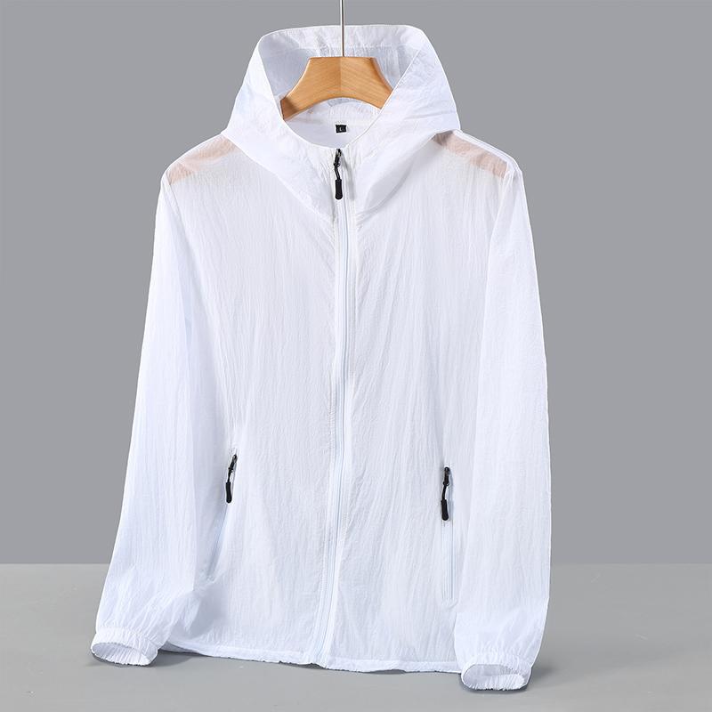 Fashion Sunscreen Clothes Summer for Men Casual Upf 50 Thin Hooded Couple's Plus Size Summer Jackets