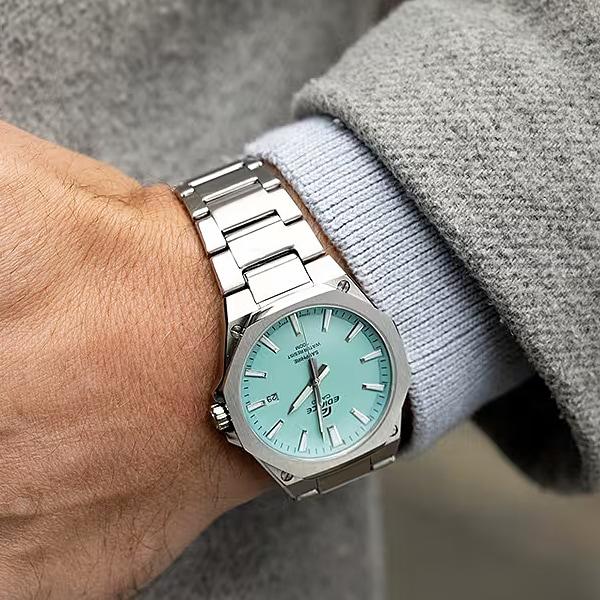 Casio Мужские часы EDIFICE EFR-S108DJ-2BJF [EDIFICE 3-стрелочные аналоговые мужские с металлическим ремешком] круглые серебристые