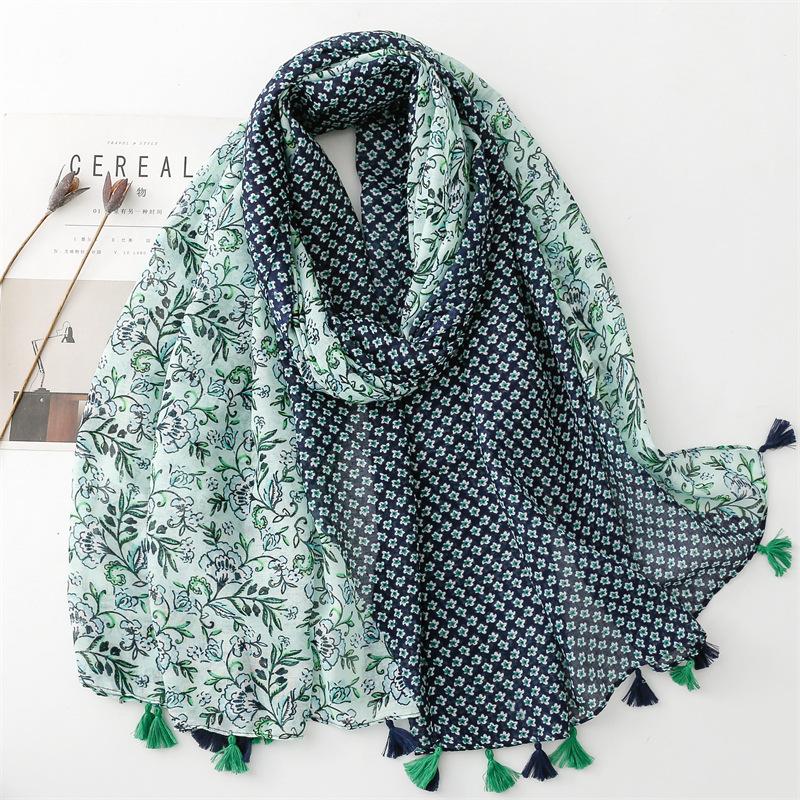 Fashion Bright Striped Line Tassel Viscose Shawl Scarf Lady High Quality Wrap Headband Bufandas Muslim Hijab Sjaal 180*90Cm
