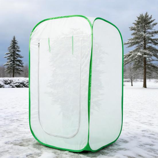 Всплывающий чехол для защиты растений Палатка для защиты растений от заморозков с дверью на молнии Защитное ограждение для растений Чехол от заморозков для комнатных и уличных растений в горшках