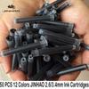 JINHAO 50/12 ШТ. 12 Цветов 2,6 мм/3,4 мм Картриджи для перьевых ручек Чернила Школьные Офисные Принадлежности Канцелярские товары Для Majohn Hongdian