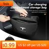 Car Sticker Tesla Car EV Charger Storage Round Oxford Rechargeable Guns Bag For Tesla Model 3 S Y X