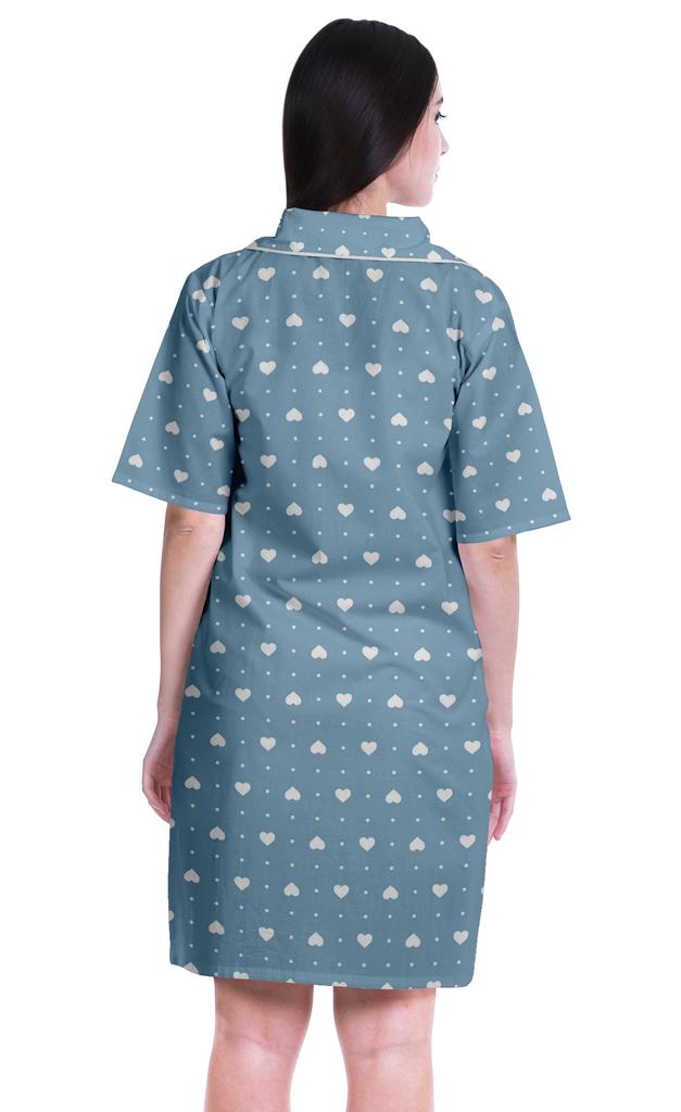 Moomaya Женская ночная рубашка для сна с принтом ночная рубашка-S-XXL