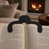 Креативная закладка для книжных страниц, 3D-печать, дизайн для чтения без рук, Черно-белая клипса, Надежный и забавный аксессуар, для студентов, офисного использования