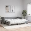 VidaXL Daybed with Pull-out Bed Light Grey 100x200 Cm Fabric 3196583