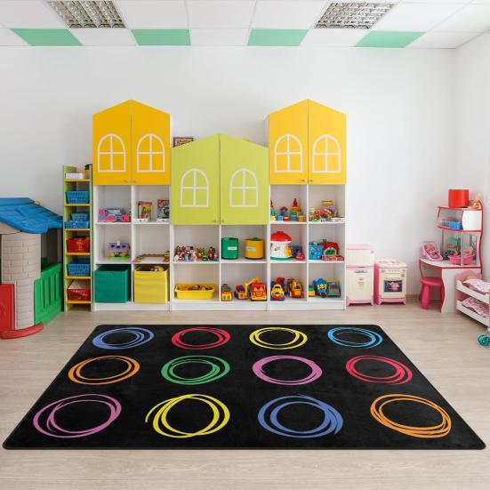 Детский игровой коврик 120x160 см, детский красочный клетчатый коврик с нескользящей основой, ковер для зоны отдыха в классе, для дошкольной художественной игровой комнаты