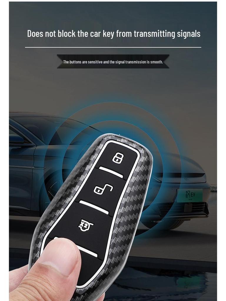 Крышка-чехол из углеродного волокна для ключа автомобиля BYD Qin e3 e2 Seal Song Yuan Tang