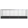 Aviary with Silver Extension 625x207x212 Cm Steel
