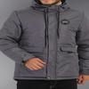 Мужское водостойкое пальто, пальто и парка антрацитового цвета с толстой подкладкой и капюшоном